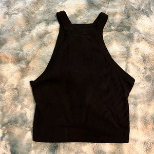Small Ribbed Cropped CottonOn Racerback Tank Top